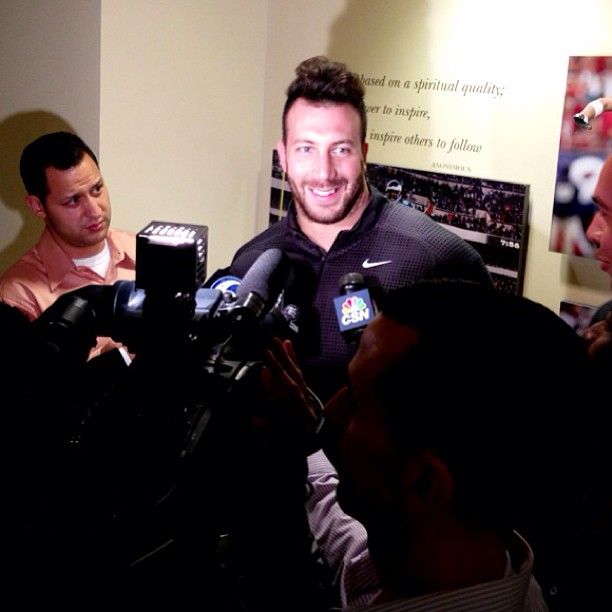 LB Connor Barwin: It's exciting to play in Philadelphia, with the history, fans & weapons they have here.