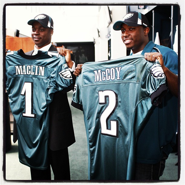 An impressive pair at the 2009 #EaglesDraft.