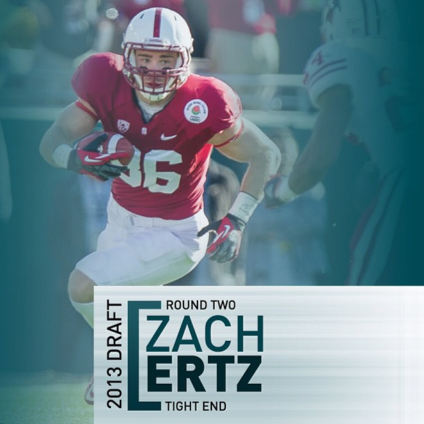 Rd 2. Pick 35. TE Zach Ertz. Welcome to the Family.