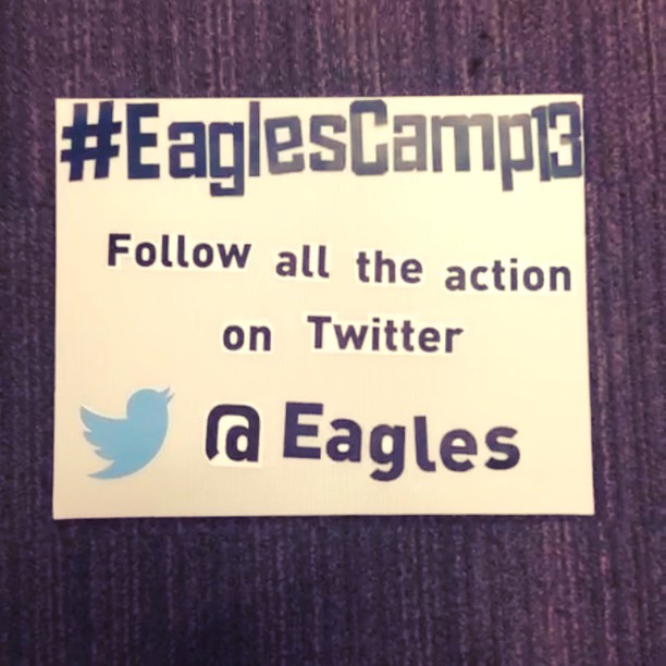 Premiering tomorrow at #EaglesCamp13. Follow the @eagles on Twitter for news, photos and giveaways!