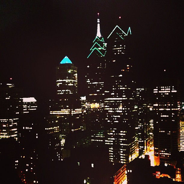 Philadelphia's green night light.