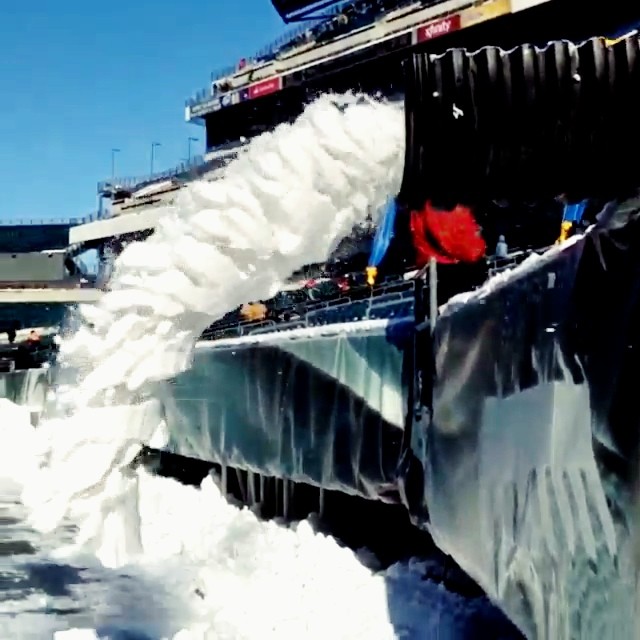 @snfonnbc #repost: Shoveling out the Nest for Satirday Night Football!