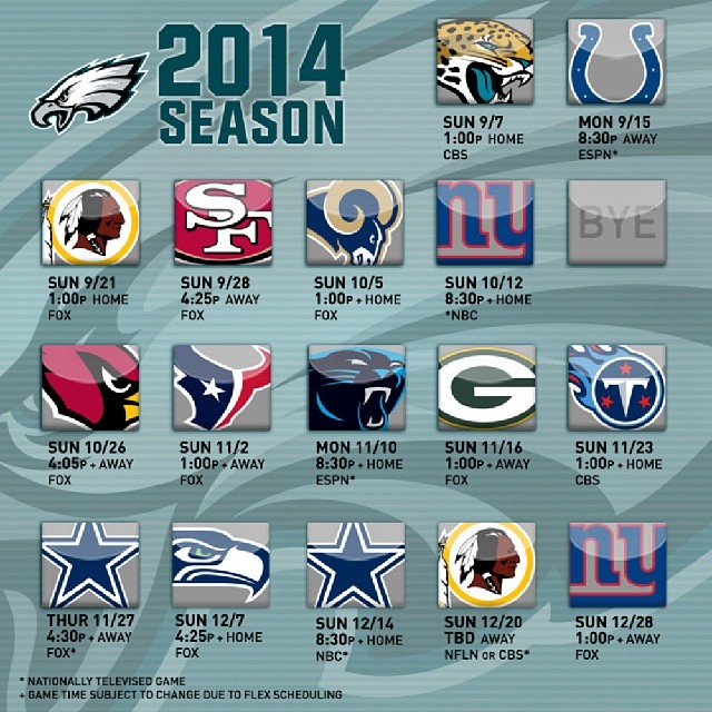 2014 regular season schedule.