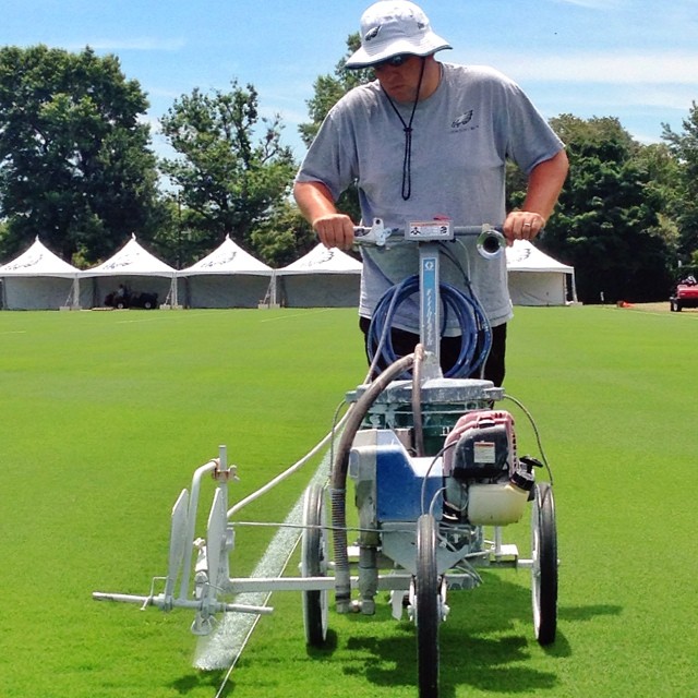 Fresh paint for #EaglesCamp.