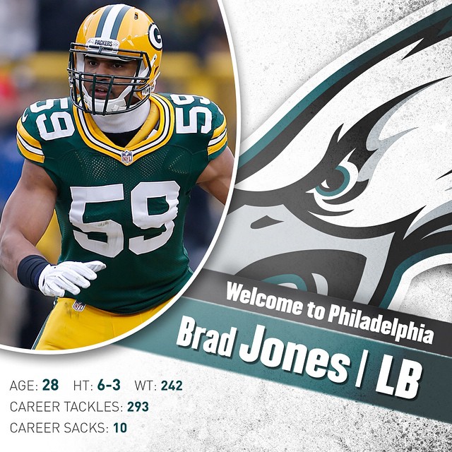 Welcome to Philadelphia. sign LB Brad Jones to a two-year contract.