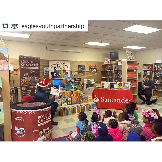 Hey, we recognize that Eagle! @eaglesyouthpartnership: Happy Day! We had so much fun reading with students from West Oak Lane Charter School.