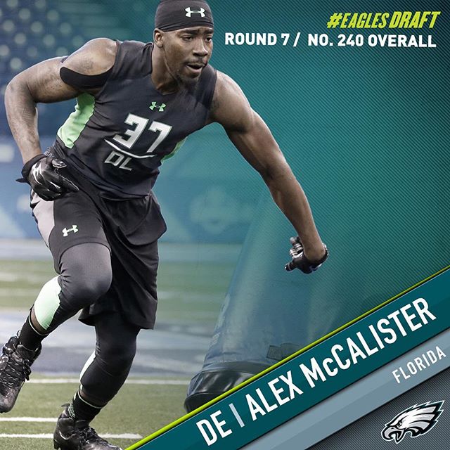 With the 240th pick in the 2016 #NFLDraft, the select DE Alex McCalister.