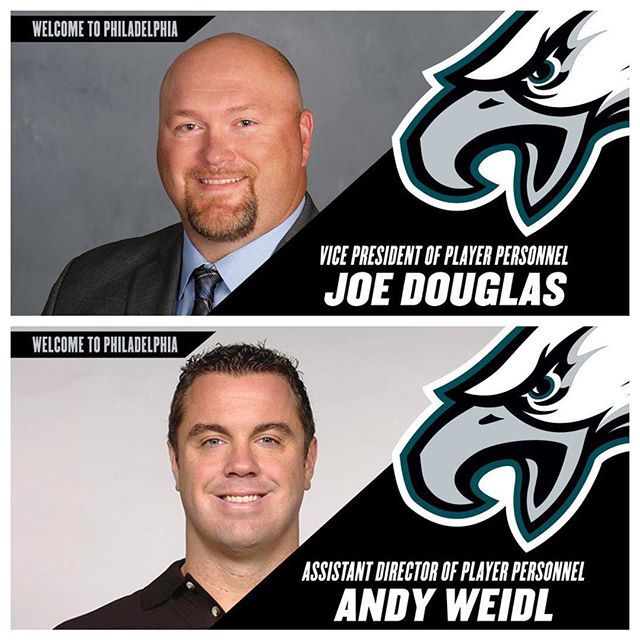 bolster personnel staff with additions of Joe Douglas and Andy Weidl. Click the link in our bio for more info.